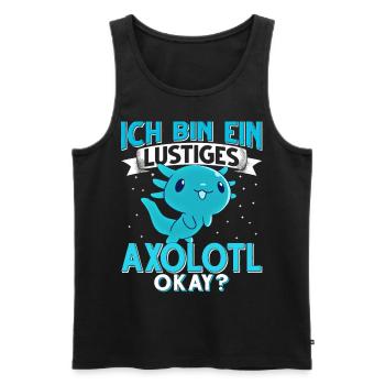 Axolotl - Männer Premium Bio Tank Top - Schwarz - Vorne - Michal (187cm)