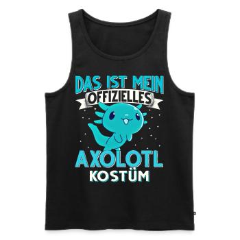 Axolotl - Männer Premium Bio Tank Top - Schwarz - Vorne - Michal (187cm)
