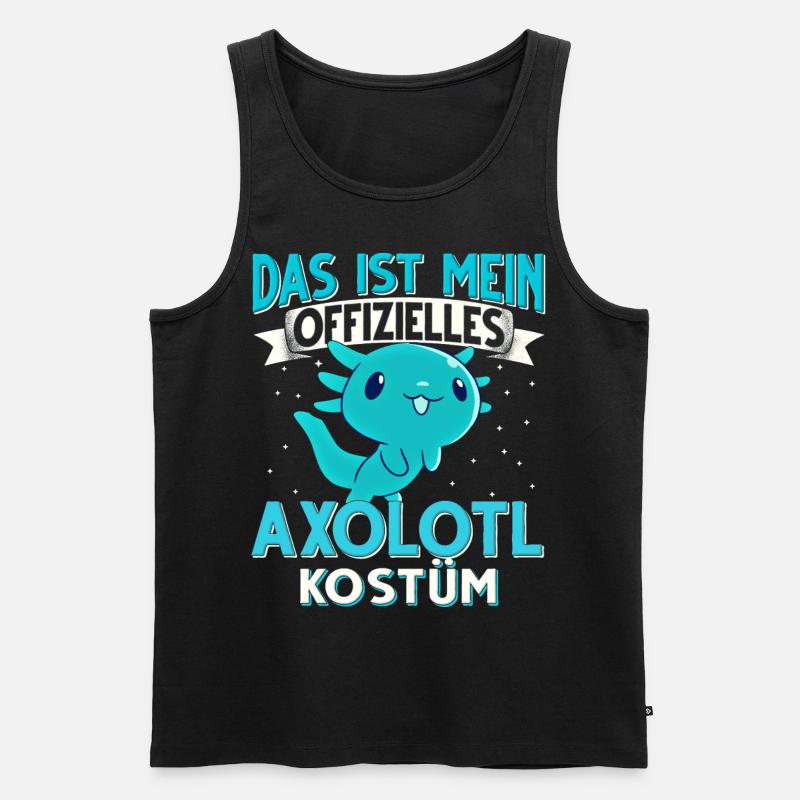 Axolotl - Männer Premium Bio Tank Top - Schwarz