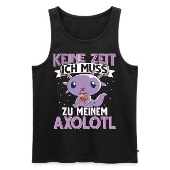 Axolotl - Männer Premium Bio Tank Top - Schwarz - Vorne - Michal (187cm)