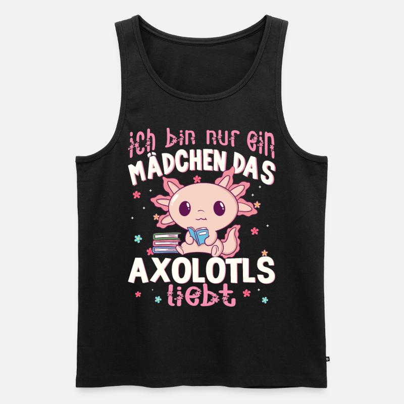 Axolotl - Männer Premium Bio Tank Top - Schwarz
