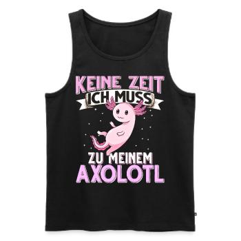 Axolotl - Männer Premium Bio Tank Top - Schwarz - Vorne - Michal (187cm)