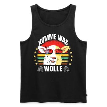 Schafe Bauern Bauernhof Schaf - Männer Premium Bio Tank Top - Schwarz - Vorne - Michal (187cm)