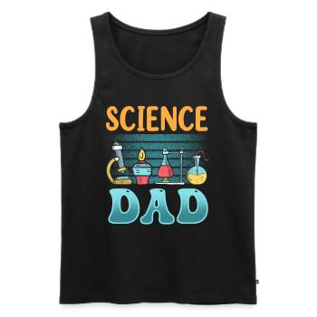 Science Papa Science Team Scientifiques - Débardeur bio Premium Homme - noir - Devant - Michal (187cm)