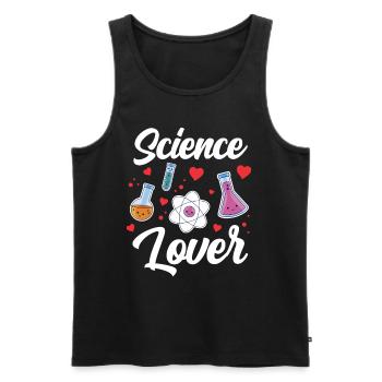 Amoureux des dictons scientifiques Équipe scientifique - Débardeur bio Premium Homme - noir - Devant - Michal (187cm)