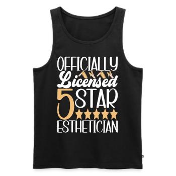 Beautician Cosmetics - Men's Premium Organic Tank Top - black - Front - AI Model Male 178 light (178cm)