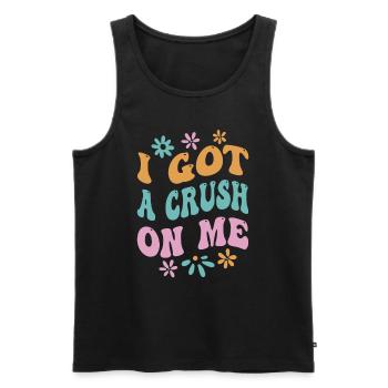 Ich Habe Eine Schwärmerei Für Mich Selbstliebe Süß - Männer Premium Bio Tank Top - Schwarz - Vorne - AI Model Male 178 light (178cm)
