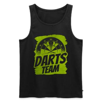 Darts Team Darts Club Darts Team - Men's Premium Organic Tank Top - black - Front - AI Model Male 178 light (178cm)