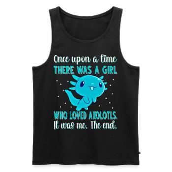 Axolotl - Männer Premium Bio Tank Top - Schwarz - Vorne - Michal (187cm)