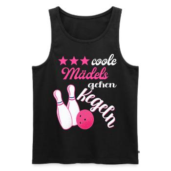 Kegel Bowling Kegelbahn Kegler Kegelverein - Männer Premium Bio Tank Top - Schwarz - Vorne - Michal (187cm)