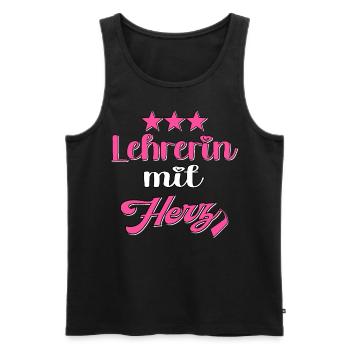 Lehrerin Lehrer Pädagogin Pädagogen - Männer Premium Bio Tank Top - Schwarz - Vorne - Michal (187cm)
