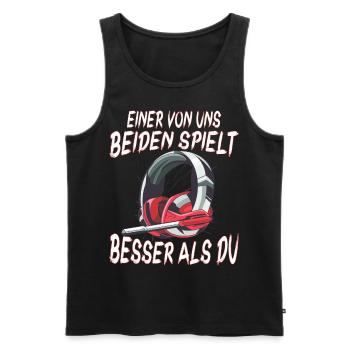 Der Controller Soll Mit Dir Sein. Videospiele - Männer Premium Bio Tank Top - Schwarz - Vorne - AI Model Male 178 light (178cm)