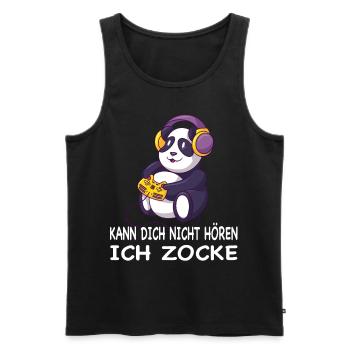 Kann Dich Nicht Hören Ich Zocke. Gaming Zocken - Männer Premium Bio Tank Top - Schwarz - Vorne - Michal (187cm)