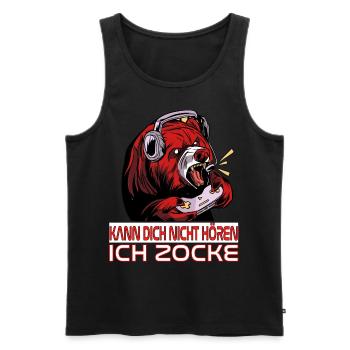 Kann Dich Nicht Hören Ich Zocke. Gaming Zocken - Männer Premium Bio Tank Top - Schwarz - Vorne - Michal (187cm)