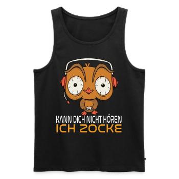 Kann Dich Nicht Hören Ich Zocke. Gaming Zocken - Männer Premium Bio Tank Top - Schwarz - Vorne - Michal (187cm)
