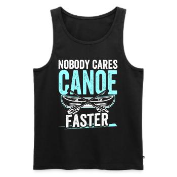 Canoeing Canoeing Interested in Nobody Cares Team - Men's Premium Organic Tank Top - black - Front - Michal (187cm)