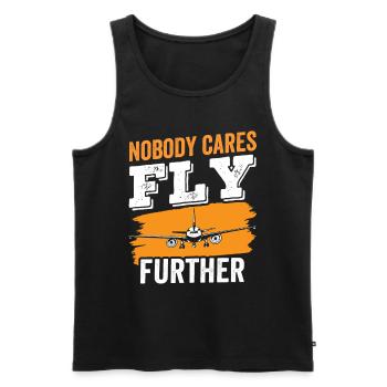 Niemand Interessiert Es Flieg Weiter Pilot Flug - Männer Premium Bio Tank Top - Schwarz - Vorne - Michal (187cm)
