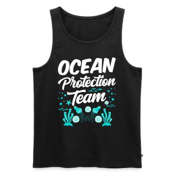 Team Marine Conservation Ocean Protection Lake Sea - Men's Premium Organic Tank Top - black - Front - AI Model Male 178 light (178cm)