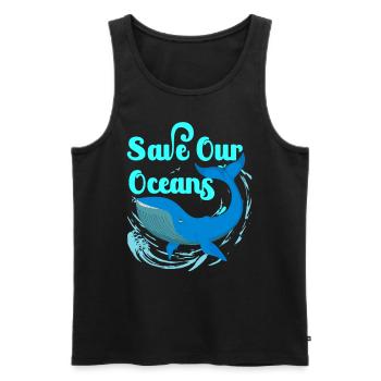 Save our oceans Sea Sea Ocean Protection - Men's Premium Organic Tank Top - black - Front - AI Model Male 178 light (178cm)
