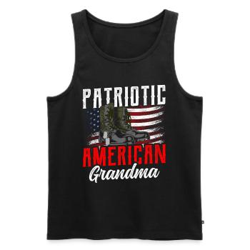 Patriotic American Grandmother US Patriot - Men's Premium Organic Tank Top - black - Front - Michal (187cm)
