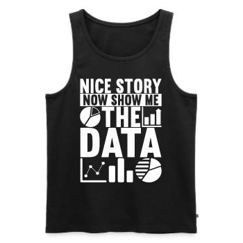 Data Scientist Data Analyst - Men's Premium Organic Tank Top - black - Front - Michal (187cm)