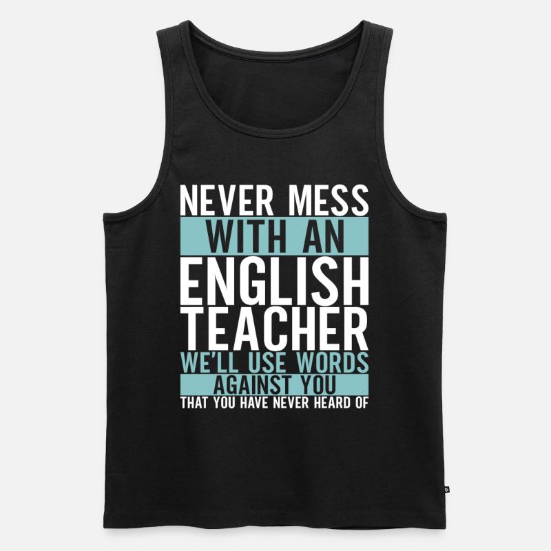 Professeur d’anglais Englisch Lehrer - Débardeur bio Premium Homme - noir