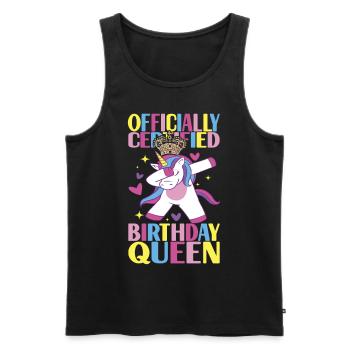 Anniversaire de la licorne - Débardeur bio Premium Homme - noir - Devant - Michal (187cm)