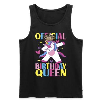 Unicorn Birthday - Men's Premium Organic Tank Top - black - Front - Michal (187cm)