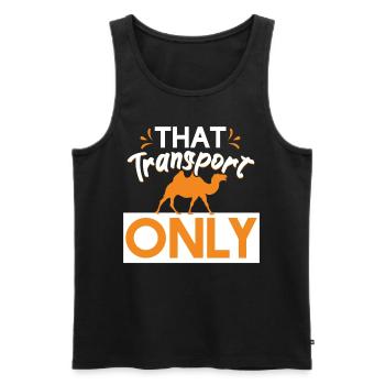 Camel That Transport Only - Men's Premium Organic Tank Top - black - Front - Michal (187cm)