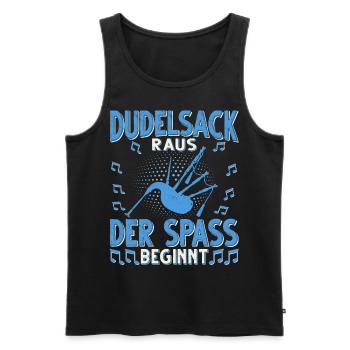 Dudelsack Musikverein Sackpfeifer Musiker - Männer Premium Bio Tank Top - Schwarz - Vorne - AI Model Male 178 light (178cm)