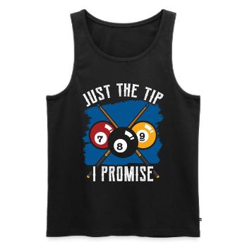 Nur Die Spitze Versprochen Billard Pool Billiard - Männer Premium Bio Tank Top - Schwarz - Vorne - AI Model Male 178 light (178cm)