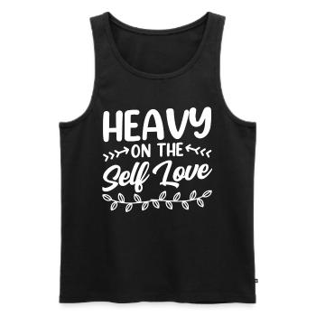 Self Love Selbstliebe Süß Eigenliebe Positiv - Männer Premium Bio Tank Top - Schwarz - Vorne - AI Model Male 178 light (178cm)
