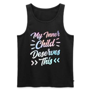 Mein Inneres Kind Verdient Das Süß Selbstliebe - Männer Premium Bio Tank Top - Schwarz - Vorne - AI Model Male 178 light (178cm)