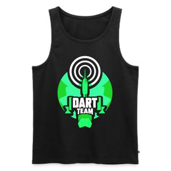 Darts Team Darts Club Darts Team - Men's Premium Organic Tank Top - black - Front - AI Model Male 178 light (178cm)