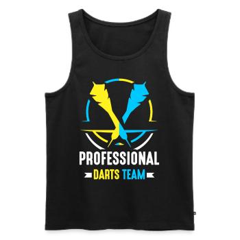 Professional Darts Team Darts Club Darts - Men's Premium Organic Tank Top - black - Front - AI Model Male 178 light (178cm)