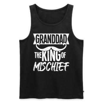Granddad The King Of Mischief - Men's Premium Organic Tank Top - black - Front - Michal (187cm)