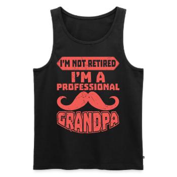 Im Not Retired Im A Professional Grandpa - Men's Premium Organic Tank Top - black - Front - Michal (187cm)