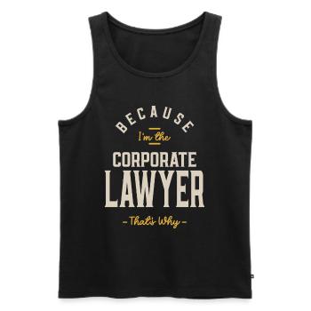Corporate Lawyer Job Occupation Birthday Worker - Men's Premium Organic Tank Top - black - Front - Michal (187cm)