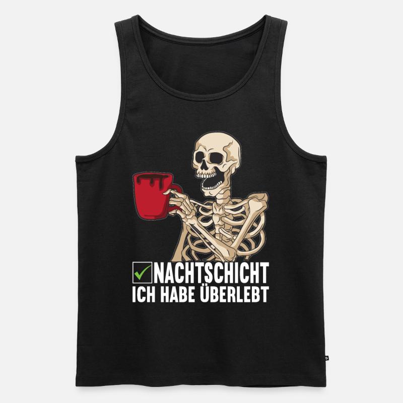 Nachtschicht Nachtdienst - Männer Premium Bio Tank Top - Schwarz