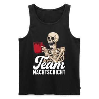 Nachtschicht Nachtdienst - Männer Premium Bio Tank Top - Schwarz - Vorne - AI Model Male 178 light (178cm)