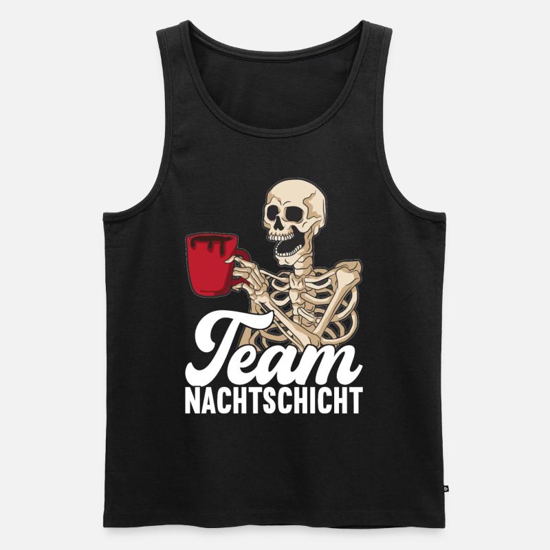 Nachtschicht Nachtdienst - Männer Premium Bio Tank Top - Schwarz