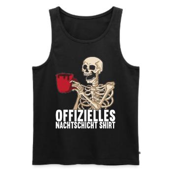 Nachtschicht Nachtdienst - Männer Premium Bio Tank Top - Schwarz - Vorne - AI Model Male 178 light (178cm)