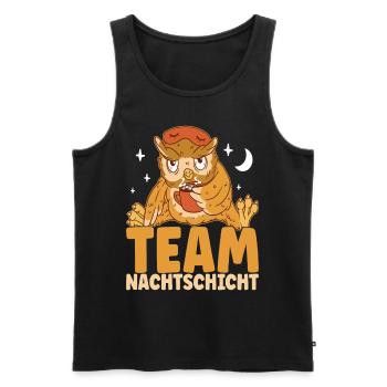 Nachtschicht Nachtdienst - Männer Premium Bio Tank Top - Schwarz - Vorne - AI Model Male 178 light (178cm)