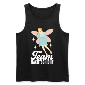 Nachtschicht Nachtdienst - Männer Premium Bio Tank Top - Schwarz - Vorne - Michal (187cm)