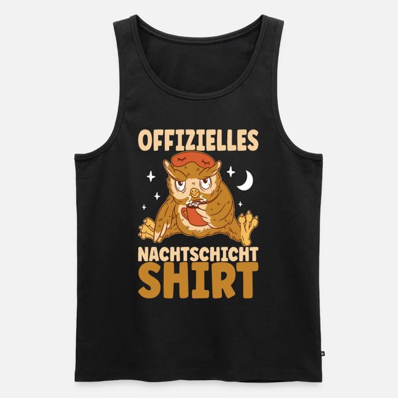 Nachtschicht Nachtdienst - Männer Premium Bio Tank Top - Schwarz