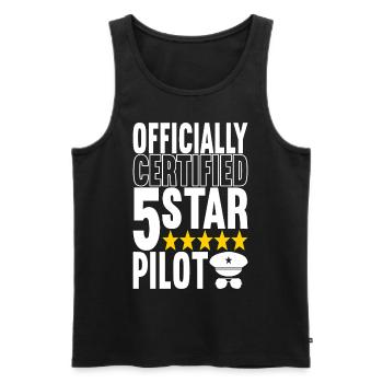Pilot Flugzeug - Männer Premium Bio Tank Top - Schwarz - Vorne - Michal (187cm)