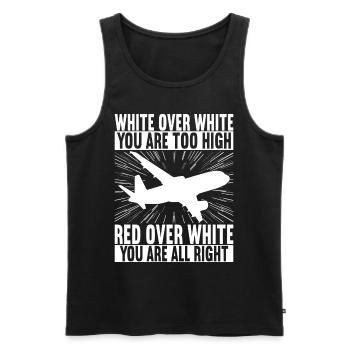 Pilot Flugzeug - Männer Premium Bio Tank Top - Schwarz - Vorne - Michal (187cm)