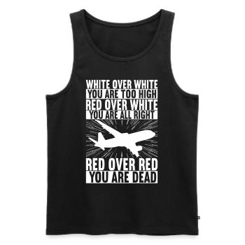 Pilot Flugzeug - Männer Premium Bio Tank Top - Schwarz - Vorne - Michal (187cm)