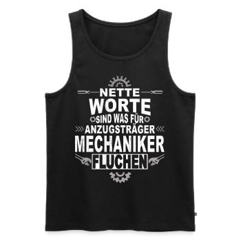 Lustiges KFZ Mechaniker Mechatroniker Mechaniker - Männer Premium Bio Tank Top - Schwarz - Vorne - AI Model Male 178 light (178cm)