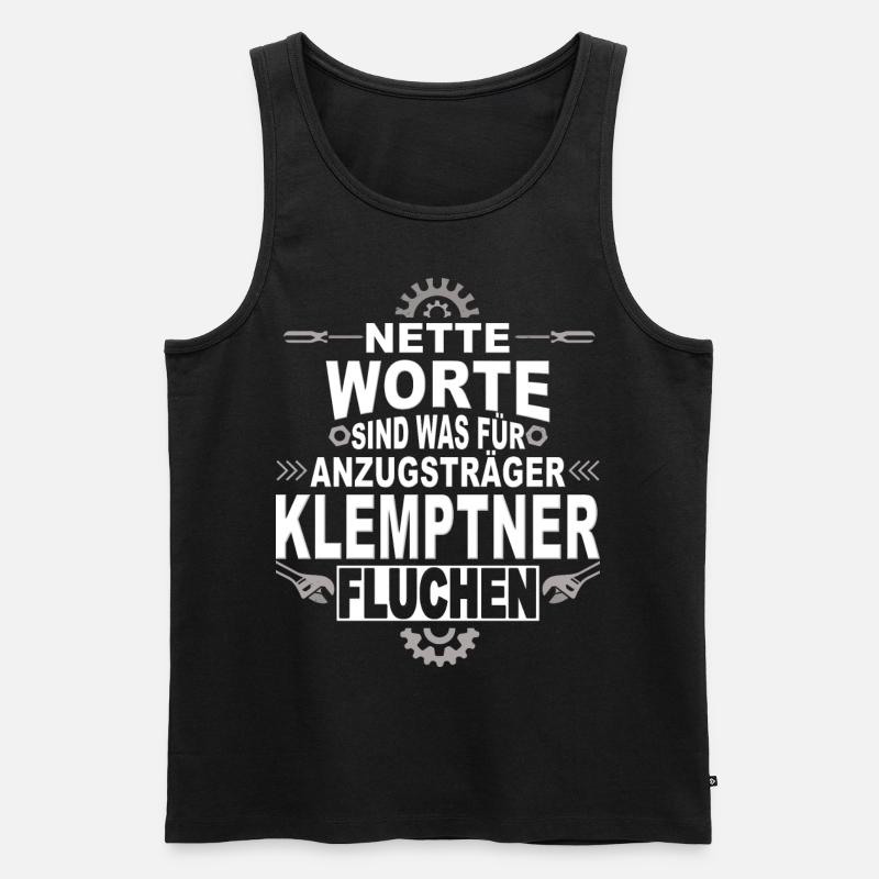 Dachdecker Handwerker Spengler - Männer Premium Bio Tank Top - Schwarz
